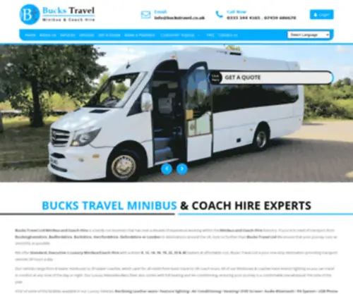 Buckstravel.co.uk(Local Minibus Company) Screenshot