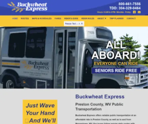 Buckwheatexpress.com(Transportation) Screenshot