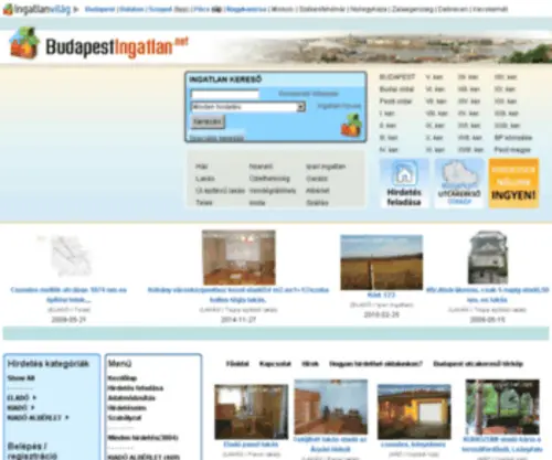 Budapestingatlan.net(Kezdőlap ) Screenshot