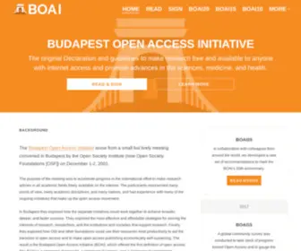 Budapestopenaccessinitiative.org(Budapest Open Access Initiative) Screenshot
