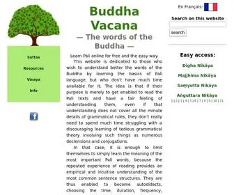 Buddha-Vacana.org(The words of the Buddha) Screenshot