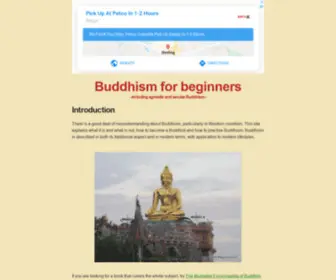 Buddhismforbeginners.com(Buddhism for beginners) Screenshot