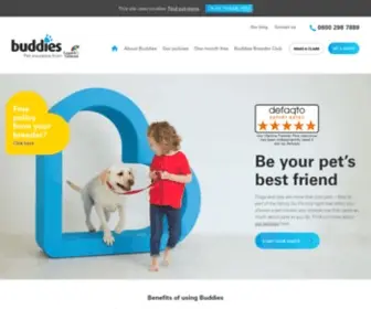 Buddies.co.uk(Dog Insurance and Insurance For Puppy Breeders from Buddies) Screenshot