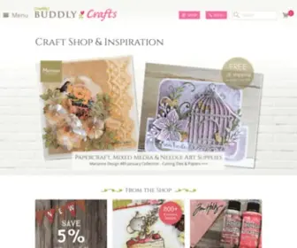 Buddlycrafts.com(Craft Supplies & Ideas for Card Making & Mixed Media Art) Screenshot