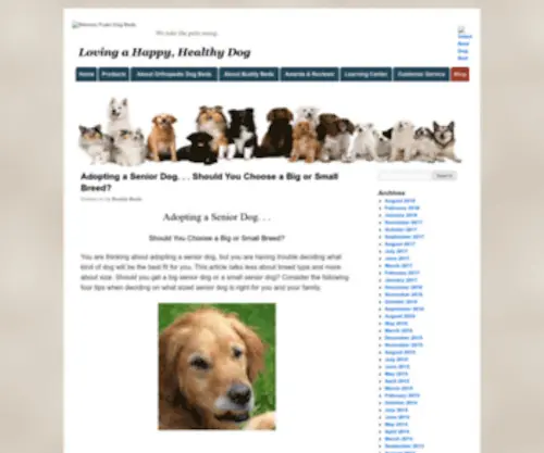 Buddybeds.com(Memory Foam Dog Beds) Screenshot