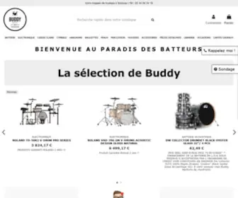 Buddydrumshop.com(Le meilleur magasin des batteurs et des percussionnistes) Screenshot