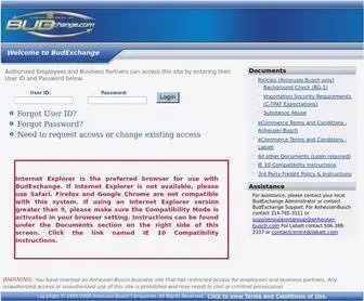 Budexchange.com(Anheuser-Busch Companies Logon) Screenshot