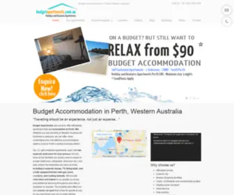 Budgetapartments.com.au(Budget Accommodation in Perth) Screenshot