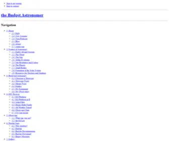 Budgetastronomer.ca(The Budget Astronomer) Screenshot