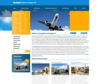 Budgetbestemmingen.nl(Goedkope vakanties & stedentrips) Screenshot