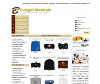 Budgetblankets.com(Custom Embroidered Blankets) Screenshot