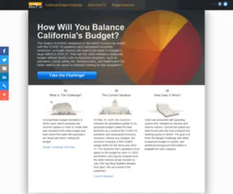 Budgetchallenge.org(California Budget Challenge) Screenshot
