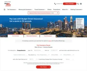 Budgetdirect.com.sg(Budget Direct Insurance Singapore) Screenshot