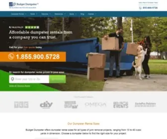 Budgetdumpster.com(Dumpster Rentals for Less) Screenshot