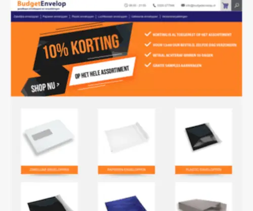Budgetenvelop.nl(Online enveloppen bestellen) Screenshot