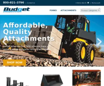 Budgetforklift.com(Forklift Forks & Skid Steer Attachments) Screenshot