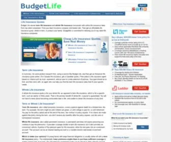 Budgetlife.com(Term Life Insurance) Screenshot