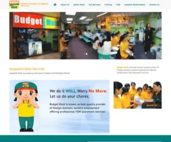 Budgetmaid.com.sg(Budget Maid Agency) Screenshot