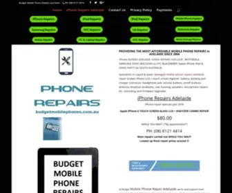 Budgetmobilephones.com.au(Budget Mobile and iPhone Repairs Adelaide) Screenshot