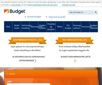 Budget.no(Budget bilutleie) Screenshot