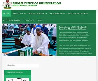 Budgetoffice.gov.ng(Budget Office of the Federation) Screenshot