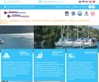 Budgetsailingturkey.com(Bareboat yacht charter and flotilla sailing holiday along the Turkish coast with Budget Sailing) Screenshot