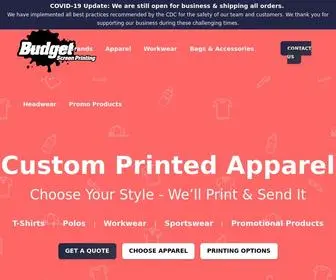 Budgetscreenprinting.com.au(Budget Screen Printing) Screenshot