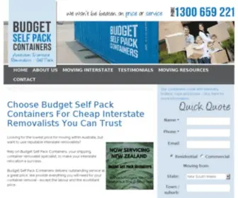 Budgetselfpackcontainers.com.au(Cheap Interstate Removalists) Screenshot