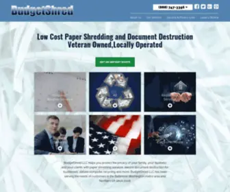 Budgetshred.com(Secure Document Shredding Services) Screenshot