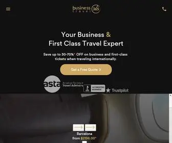 Budgettravel365.com(Business & First Class Travel) Screenshot