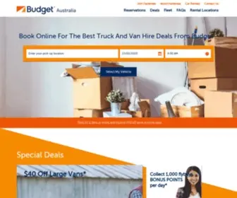 Budgettrucks.com.au(Truck, Van & Bus Hire Australia | Budget Truck Rental) Screenshot