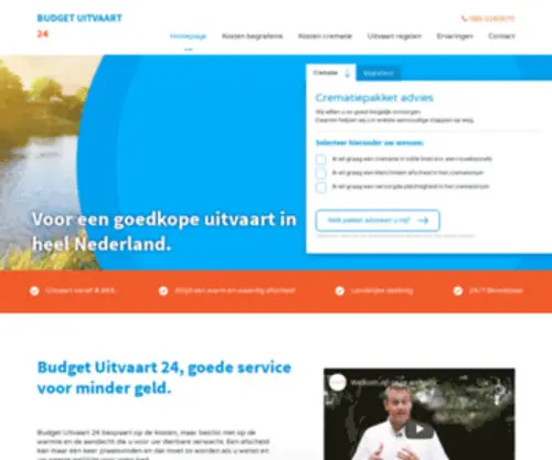 Budgetuitvaart24.nl(Budget Uitvaart 24 verzorgt een stijlvolle en betaalbare uitvaart vanaf € 979) Screenshot