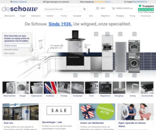 Budgetwitgoed.nl(SMEG fornuis) Screenshot