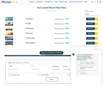 Budgetyatra.com(Cheap Flight Tickets Between USA & India) Screenshot