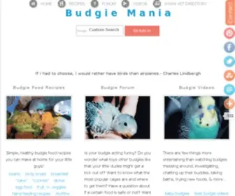 Budgiemania.com(Budgie Care) Screenshot