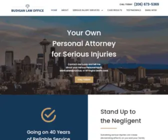 Budiganlawfirm.com(Seattle, WA Serious Personal Injury & Medical Malpractice Attorney) Screenshot