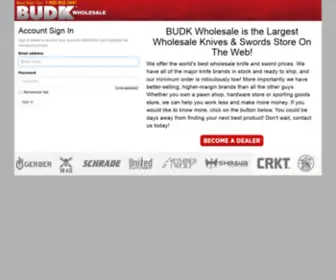 Budkwholesale.com(BUDK Wholesale Knives & Swords) Screenshot