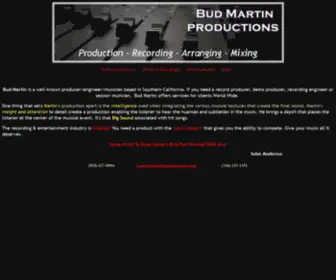 Budmartinproductions.com(BUD MARTIN (Producer/Engineer/Arranger/Musician) in Southern California) Screenshot