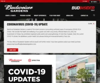 Budweisergardens.com(The Budweiser Gardens is a multi) Screenshot
