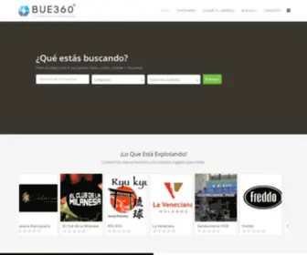 Bue360.com(BUE360 es un Directorio Panorámico para usuarios que buscan nuevas experiencias y marcas que quieren expandirse) Screenshot