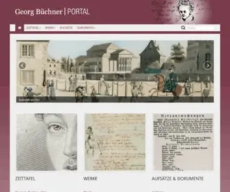 Buechnerportal.de(Georg Büchner Portal) Screenshot