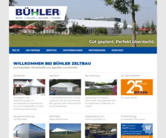 Buehler-Zeltbau.de(Bühler Zeltbau) Screenshot