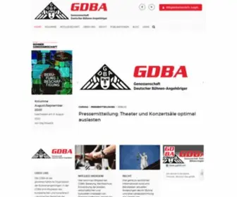 Buehnengenossenschaft.de(Die Webseite der GDBA) Screenshot