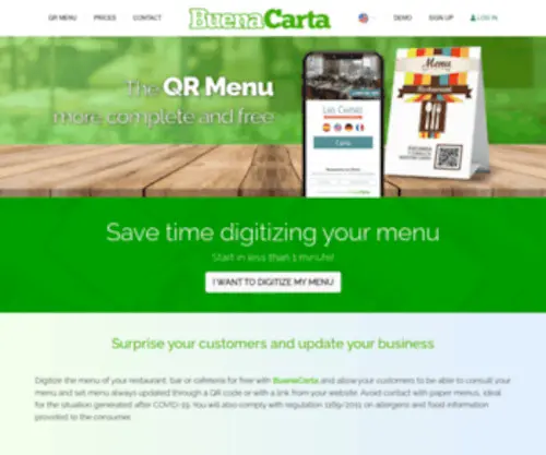 Buenacarta.com(Carta qr gratis para restaurantes) Screenshot