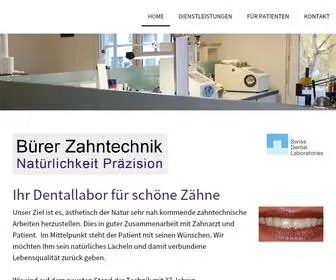 Buererzahntechnik.ch(Buererzahntechniks Webseite) Screenshot