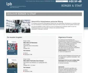 Buergerimstaat.de(Zeitschrift DER BÜRGER IM STAAT) Screenshot