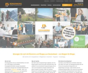 Buergerwerke.de(100 % Ökostrom von Bürger) Screenshot