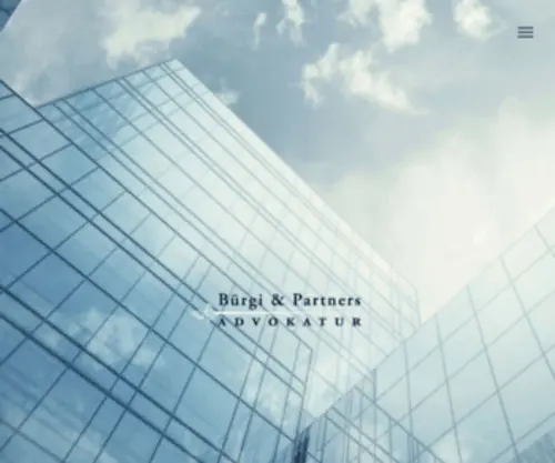 Buergi-Chambers.com(Willkommen bei der Advokatur Bürgi & Partners) Screenshot
