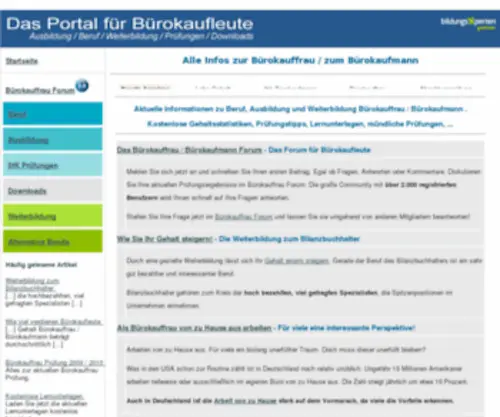 Buerokauffrau-Online.de(Buerokauffrau Online) Screenshot