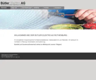 Buetler-AG.ch(Bütler Elektro AG Rothenburg) Screenshot